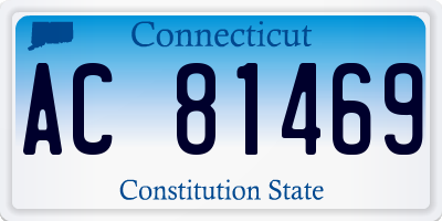 CT license plate AC81469