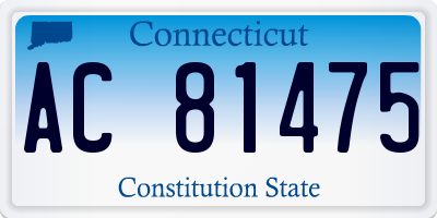CT license plate AC81475