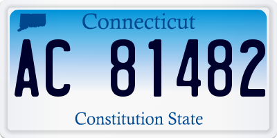 CT license plate AC81482