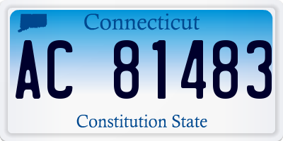 CT license plate AC81483