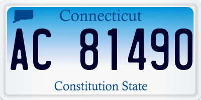 CT license plate AC81490