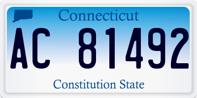 CT license plate AC81492