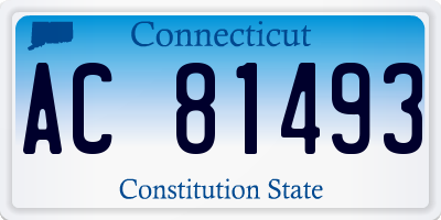 CT license plate AC81493