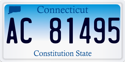 CT license plate AC81495