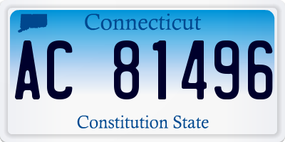 CT license plate AC81496