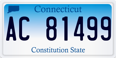 CT license plate AC81499