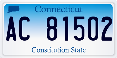 CT license plate AC81502