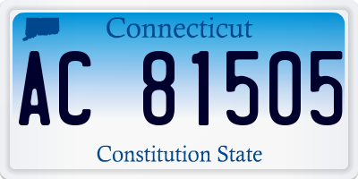 CT license plate AC81505