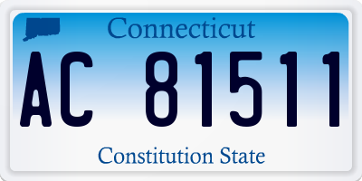 CT license plate AC81511