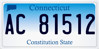 CT license plate AC81512