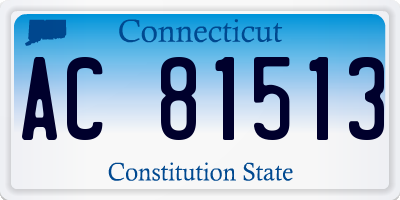CT license plate AC81513