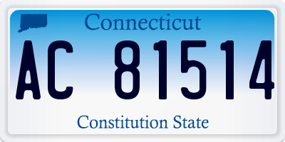 CT license plate AC81514