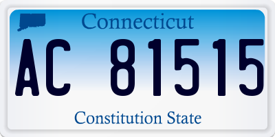 CT license plate AC81515
