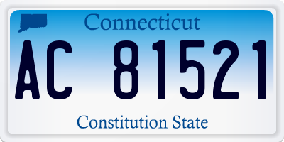 CT license plate AC81521