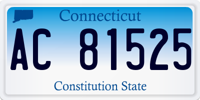 CT license plate AC81525