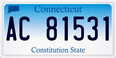 CT license plate AC81531