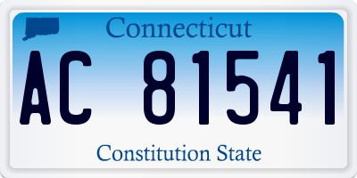 CT license plate AC81541
