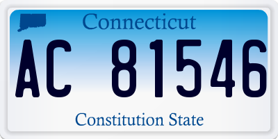 CT license plate AC81546