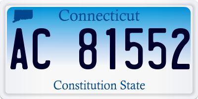 CT license plate AC81552