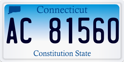 CT license plate AC81560