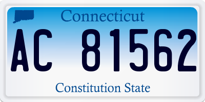 CT license plate AC81562
