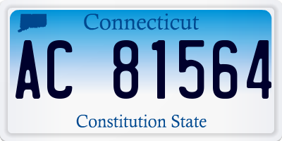 CT license plate AC81564
