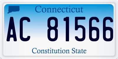 CT license plate AC81566