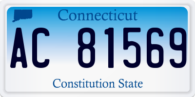 CT license plate AC81569