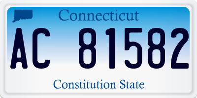 CT license plate AC81582