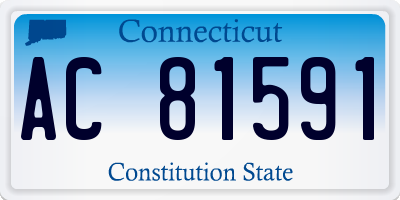 CT license plate AC81591