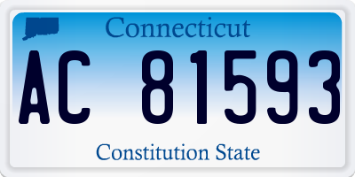 CT license plate AC81593