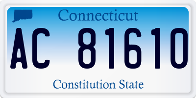 CT license plate AC81610