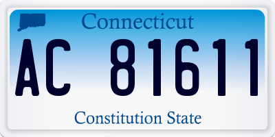 CT license plate AC81611