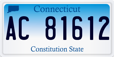 CT license plate AC81612