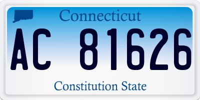 CT license plate AC81626