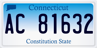 CT license plate AC81632