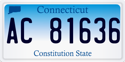 CT license plate AC81636