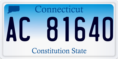 CT license plate AC81640