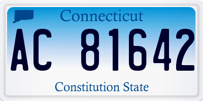 CT license plate AC81642