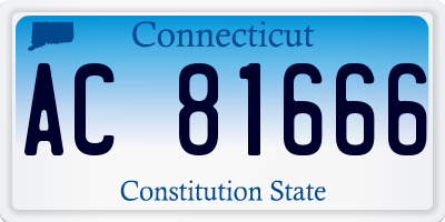 CT license plate AC81666