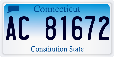 CT license plate AC81672