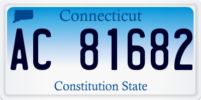 CT license plate AC81682
