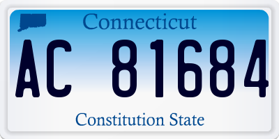 CT license plate AC81684