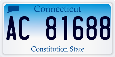 CT license plate AC81688