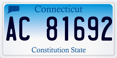 CT license plate AC81692