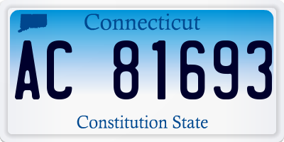 CT license plate AC81693
