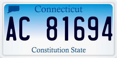 CT license plate AC81694