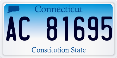 CT license plate AC81695
