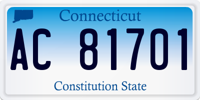 CT license plate AC81701