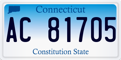 CT license plate AC81705